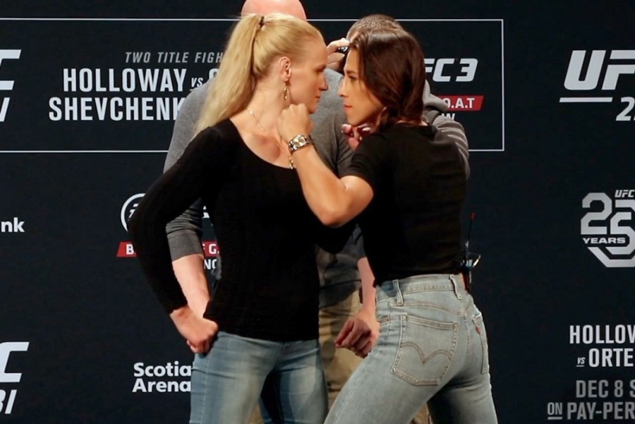 Валентина Шевченко и Джоанна Эйджейчик на пресс-конференции перед UFC 231