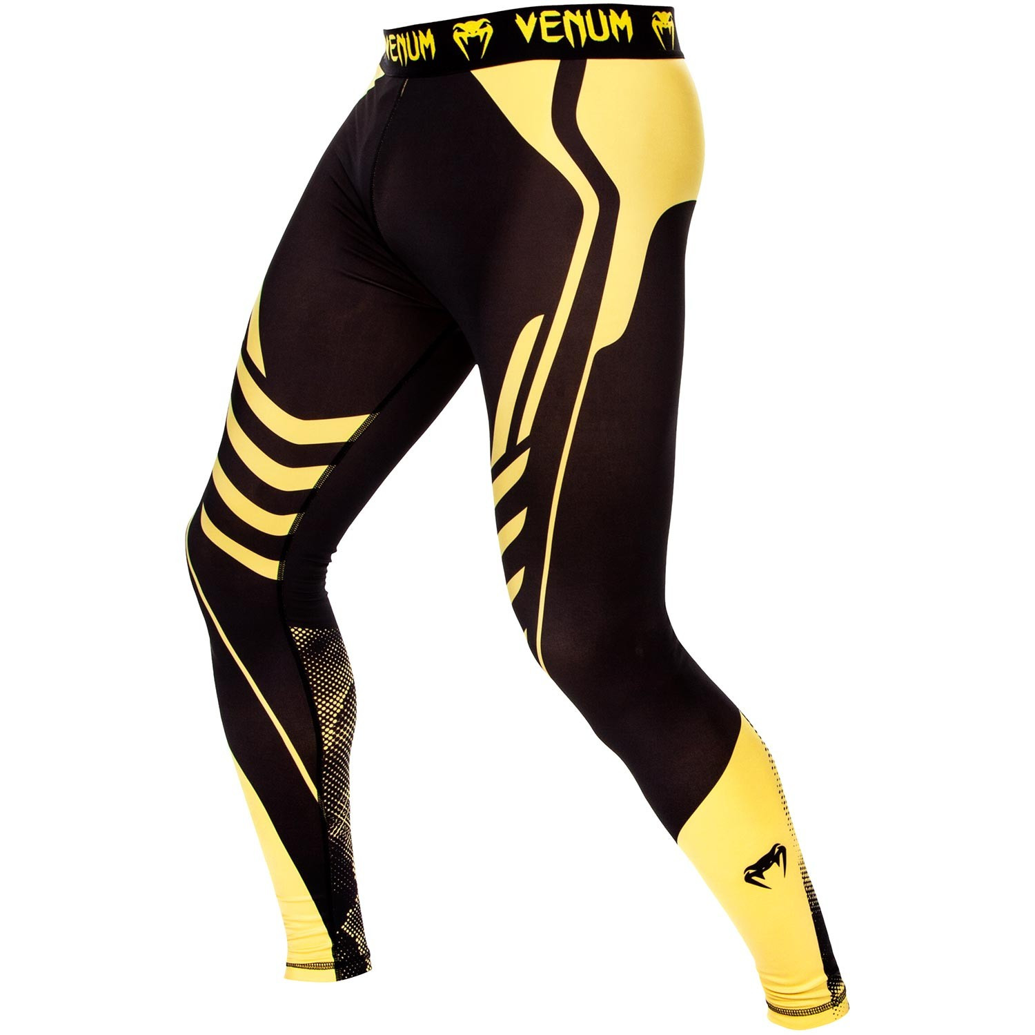Компрессионные штаны venum technical compression spats - black/yellow