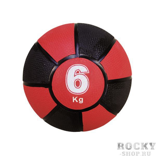 Медицинбол 6 кг, 24 см, черно-красный NC sports