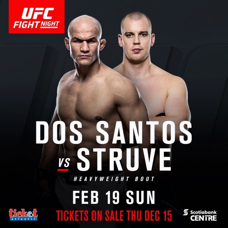 Бой Дос Сантос – Струве 2 возглавит UFC Fight Night 105